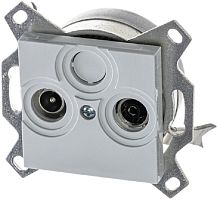 Розетка TV+R Оконечная без рамки ABB EPJ Levit 1-м. серый картинка